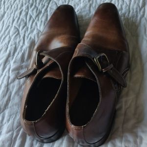 Size 45 men's brown leather dress shoes